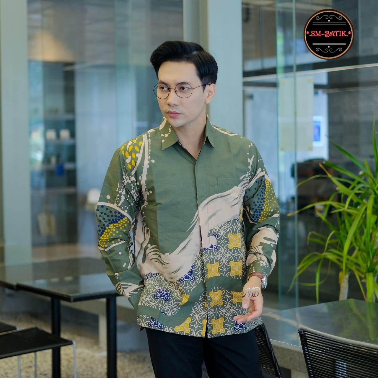 cover-ARJUNA Kemeja Batik Pria Solo Lengan Panjang Lapis Furing BY SM-1