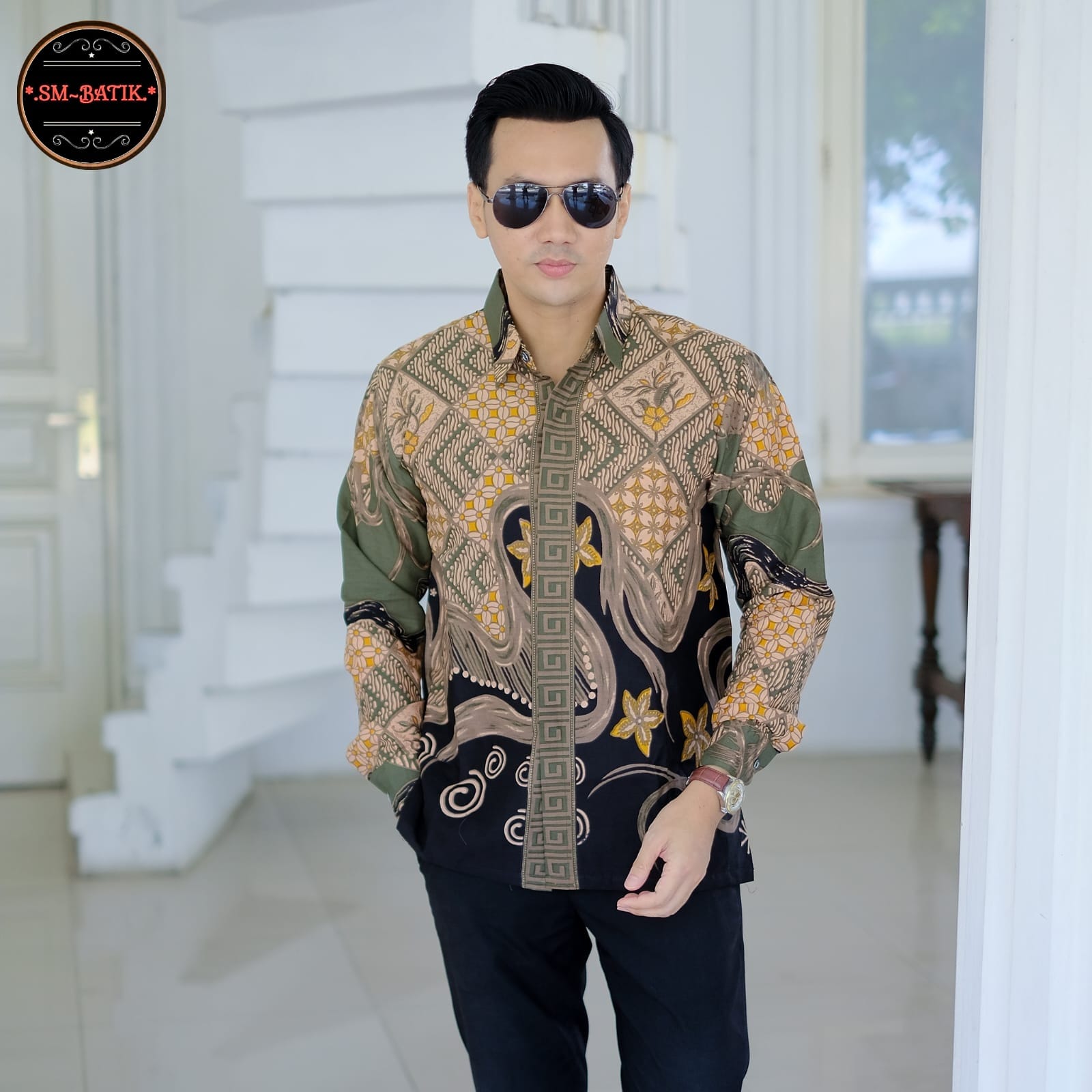 cover-PRABUMAS Kemeja Batik Pria Solo Lengan Panjang Lapis Furing BY SM-1