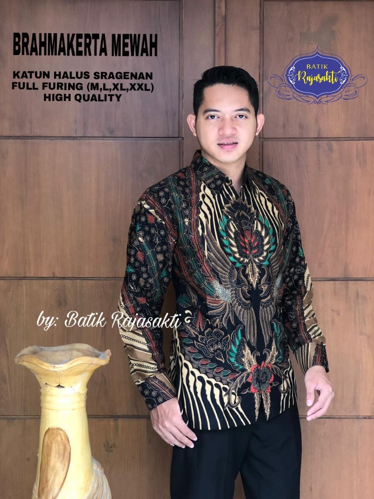 cover-BRAHMAKERTA MEWAH Kemeja Batik Pria Solo Lengan PANJANG Lapis Furing BY RAJASAKTI-1