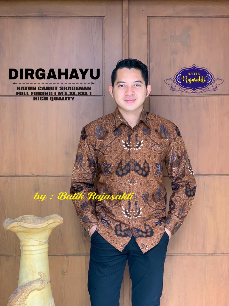 cover-DIRGAHAYU Kemeja Batik Pria Solo Lengan PANJANG Lapis Furing BY RAJASAKTI-1