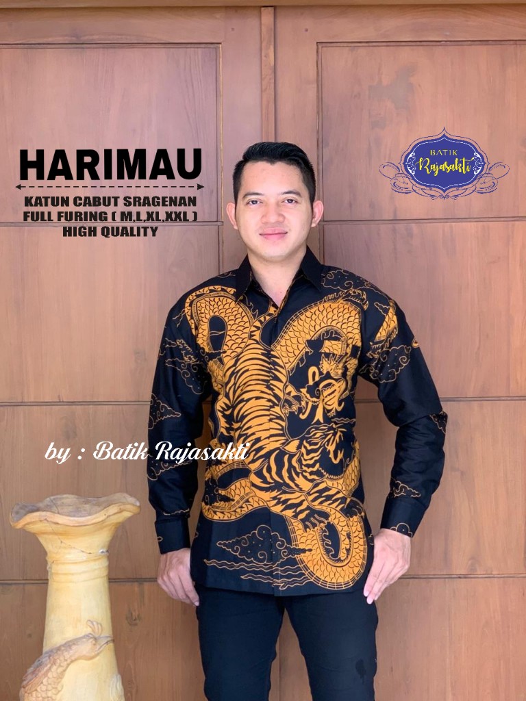 cover-HARIMAU Kemeja Batik Pria Solo Lengan PANJANG Lapis Furing BY RAJASAKTI-1