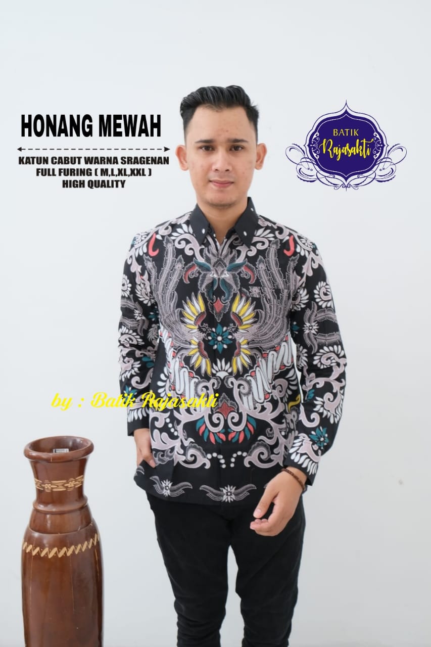 cover-HONANG MEWAH Kemeja Batik Pria Solo Lengan PANJANG Lapis Furing BY RAJASAKTI-1