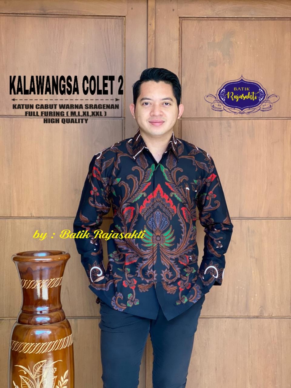 cover-KALAWANGSA COLET 2 Kemeja Batik Pria Solo Lengan PANJANG Lapis Furing BY RAJASAKTI-1