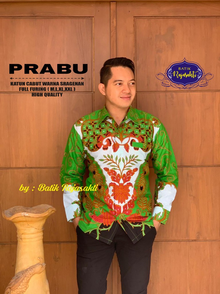cover-PRABU Kemeja Batik Pria Solo Lengan PANJANG Lapis Furing BY RAJASAKTI-1