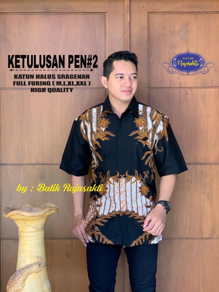 cover-KETULUSAN 2 Kemeja Batik Pria Solo Lengan PENDEK Lapis Furing BY RAJASAKTI-1