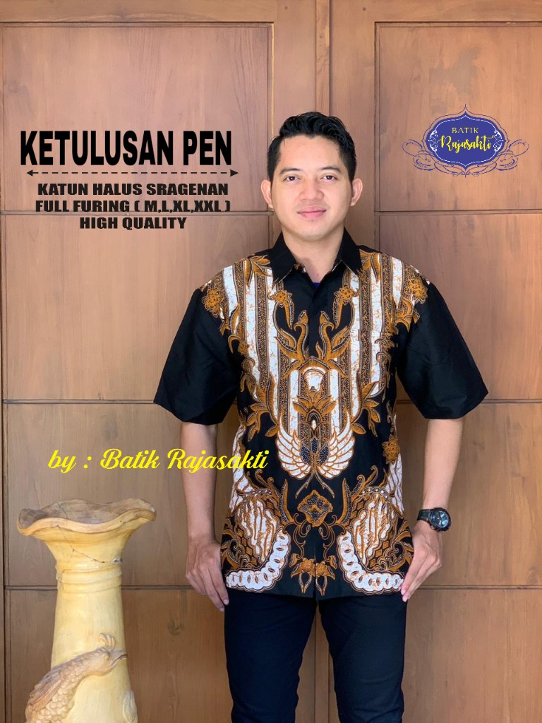 cover-KETULUSAN Kemeja Batik Pria Solo Lengan PENDEK Lapis Furing BY RAJASAKTI-1