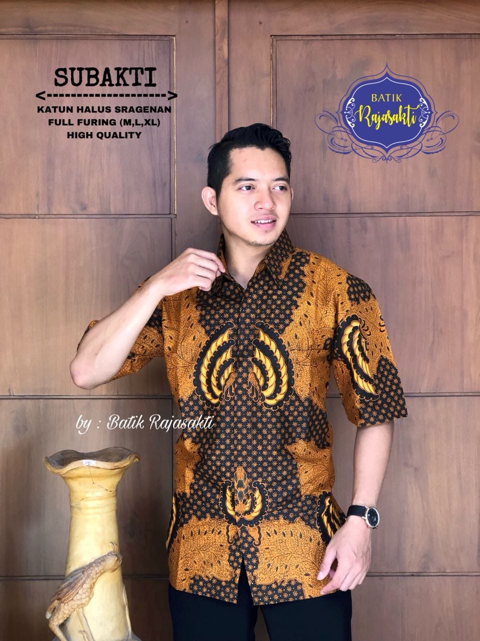 cover-SUBAKTI Kemeja Batik Pria Solo Lengan PENDEK Lapis Furing BY RAJASAKTI-1