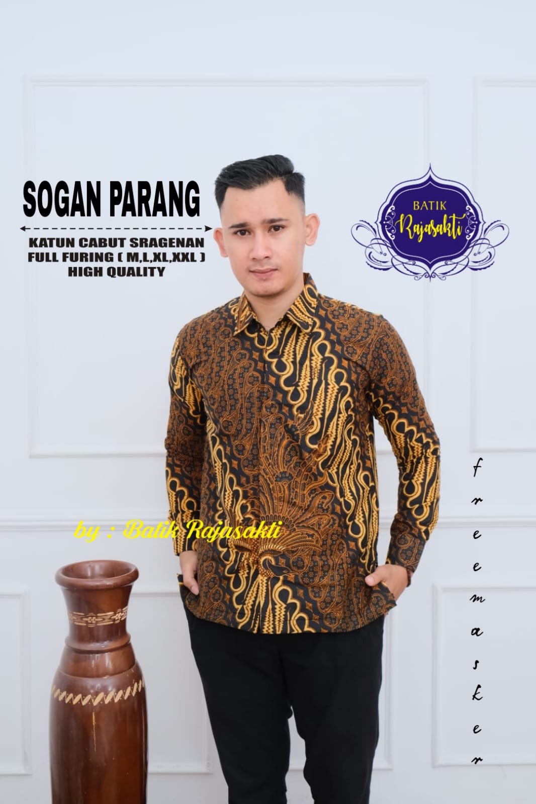 cover-SOGAN PARANG Kemeja Batik Pria Solo Lengan PANJANG Lapis Furing BY RAJASAKTI-1