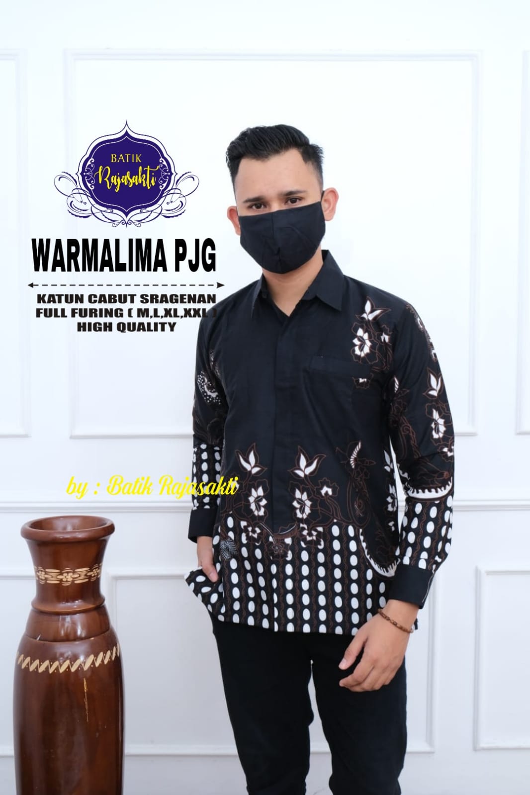 cover-WARMALIMA PJG Kemeja Batik Pria Solo Lengan PANJANG Lapis Furing BY RAJASAKTI-1