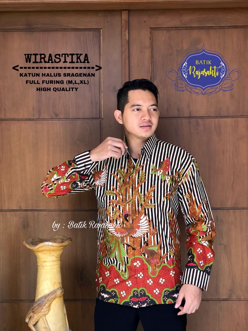 cover-WIRASTIKA Kemeja Batik Pria Solo Lengan PANJANG Lapis Furing BY RAJASAKTI-1