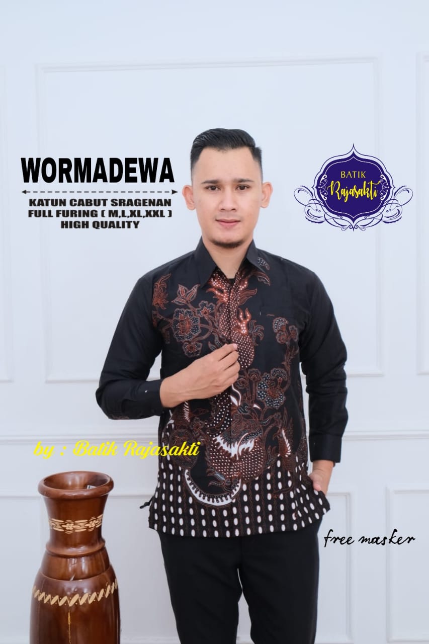 cover-WORMADEWA Kemeja Batik Pria Solo Lengan PANJANG Lapis Furing BY RAJASAKTI-1