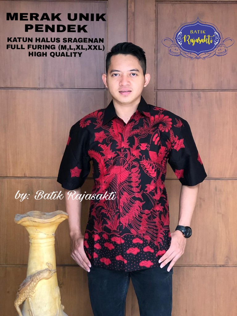 cover-MERAK UNIK Kemeja Batik Pria Solo Lengan PENDEK Lapis Furing BY RAJASAKTI-1