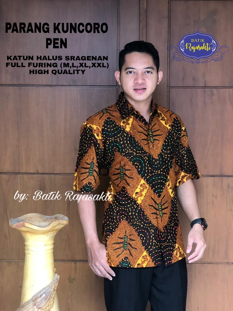cover-PARANG KUNCORO PEN Kemeja Batik Pria Solo Lengan PENDEK Lapis Furing BY RAJASAKTI-1