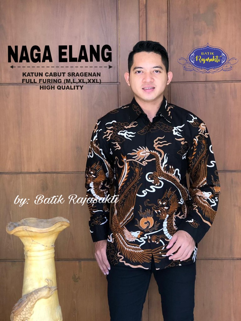 cover-NAGA ELANG Kemeja Batik Pria Solo Lengan PANJANG Lapis Furing BY RAJASAKTI-1