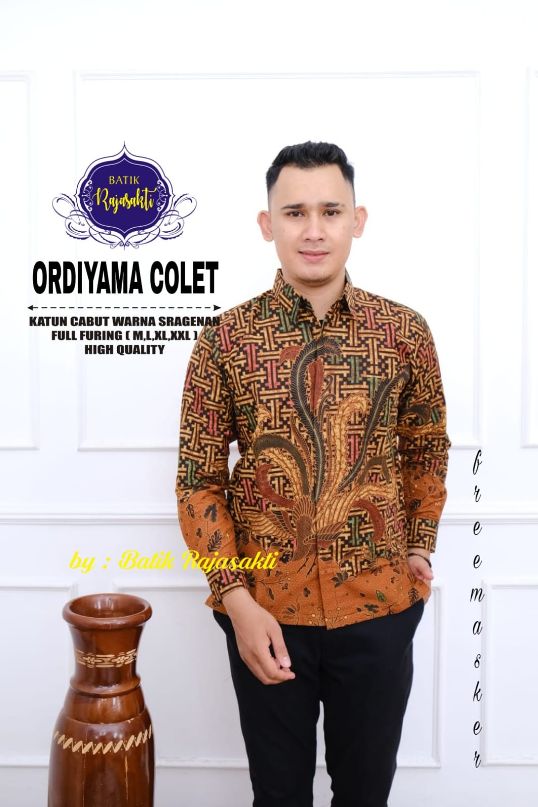 cover-ORDIYAMA Kemeja Batik Pria Solo Lengan PANJANG Lapis Furing BY RAJASAKTI-1