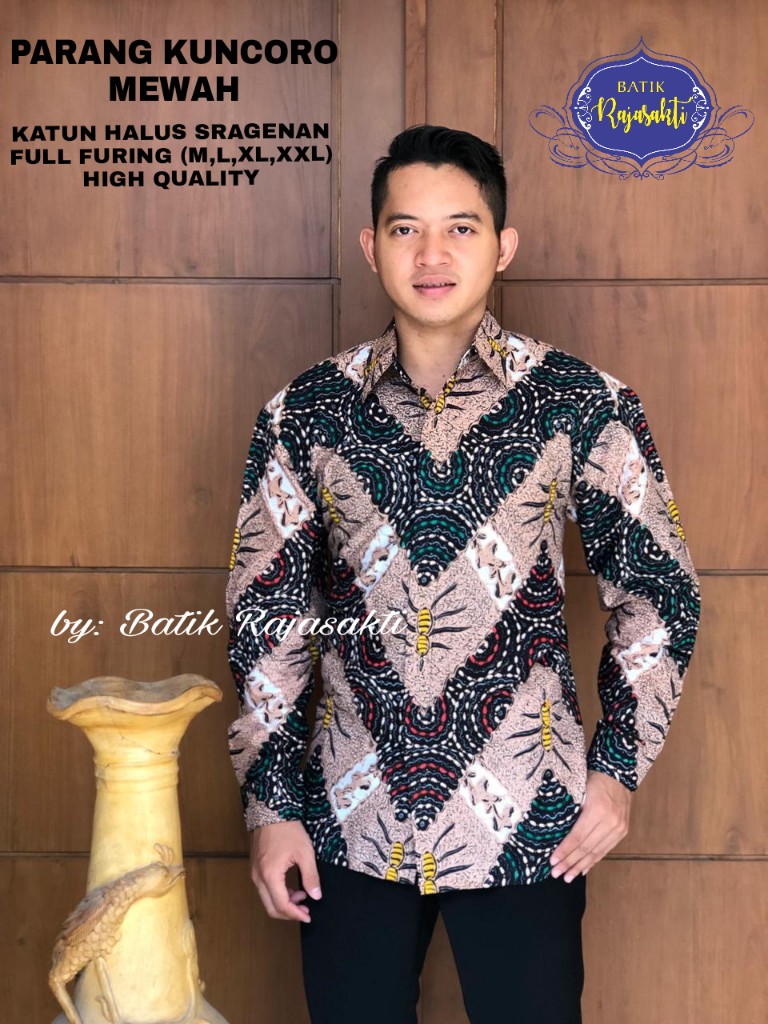 cover-PARANG KUNCORO MEWAH Kemeja Batik Pria Solo Lengan PANJANG Lapis Furing BY RAJASAKTI-1