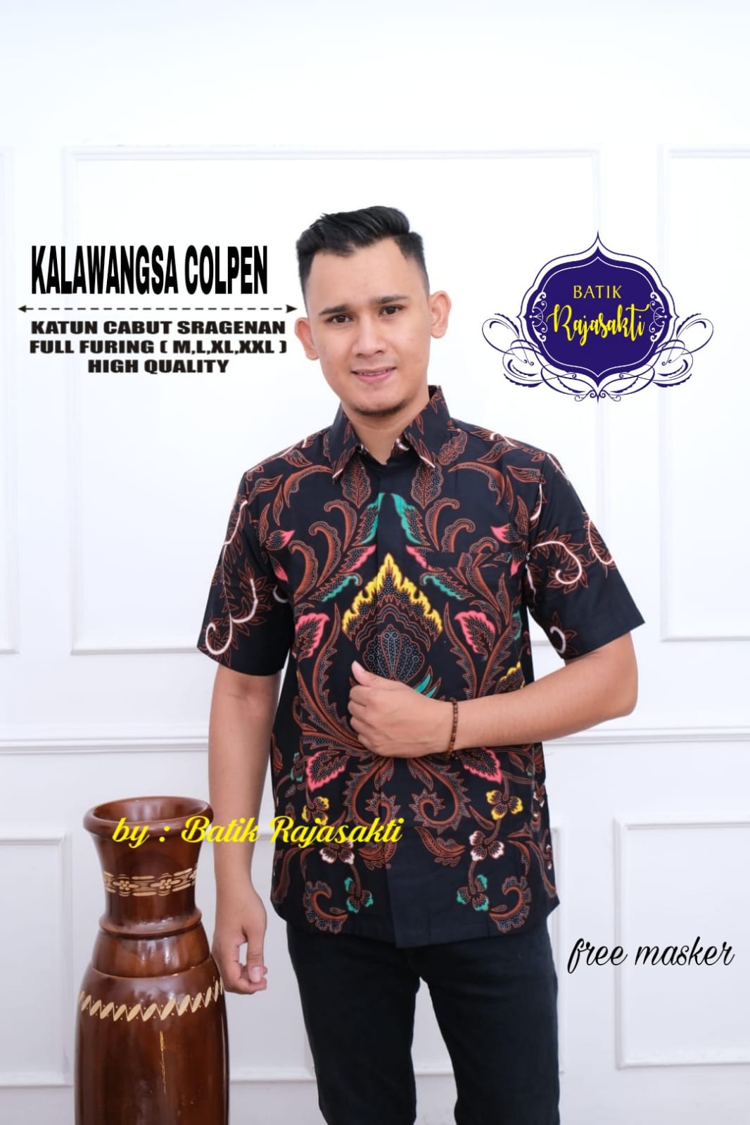 cover-KALAWANGSA Kemeja Batik Pria Solo Lengan PENDEK Lapis Furing BY RAJASAKTI-1