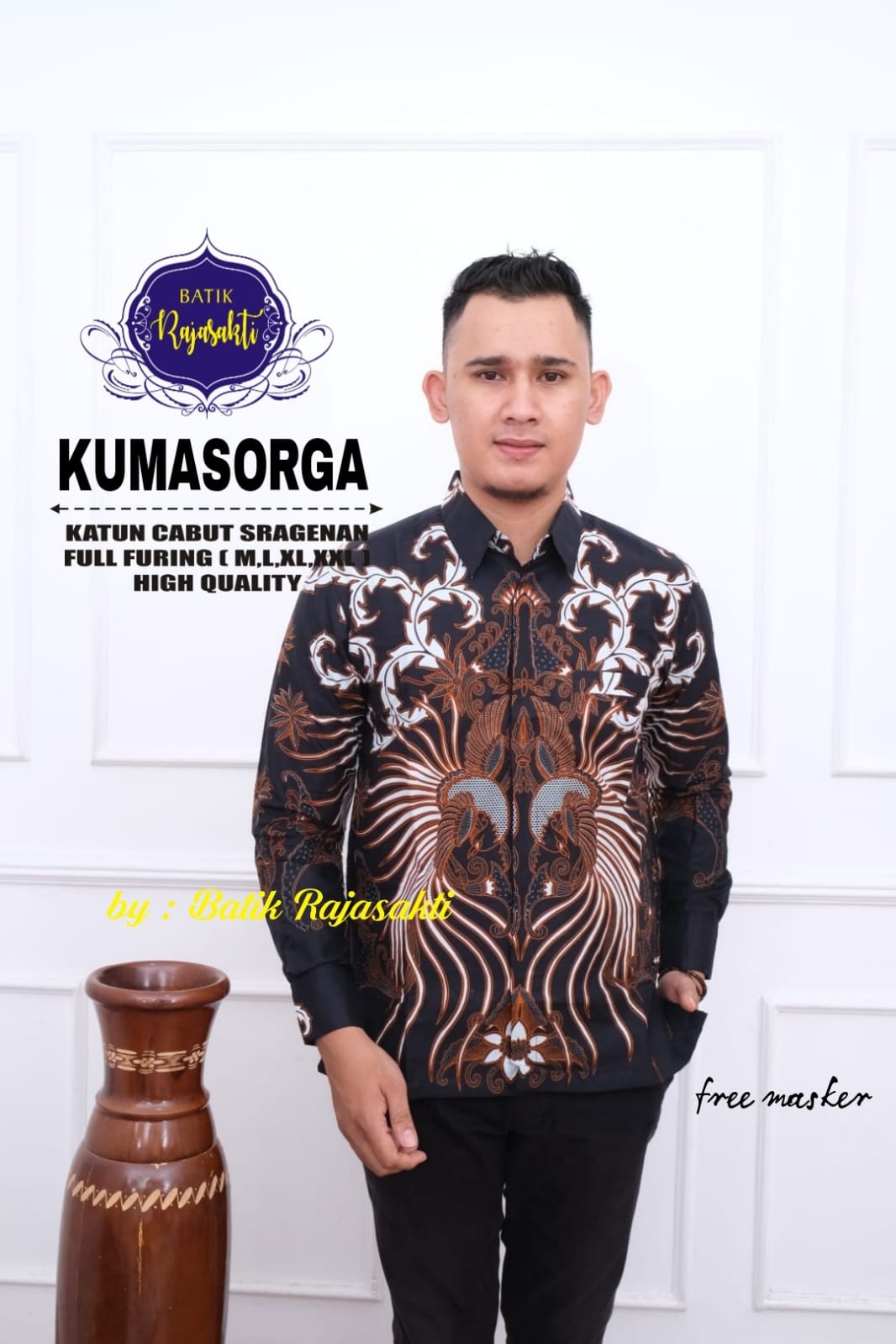 cover-KUMASORGA Kemeja Batik Pria Solo Lengan PANJANG Lapis Furing BY RAJASAKTI-1