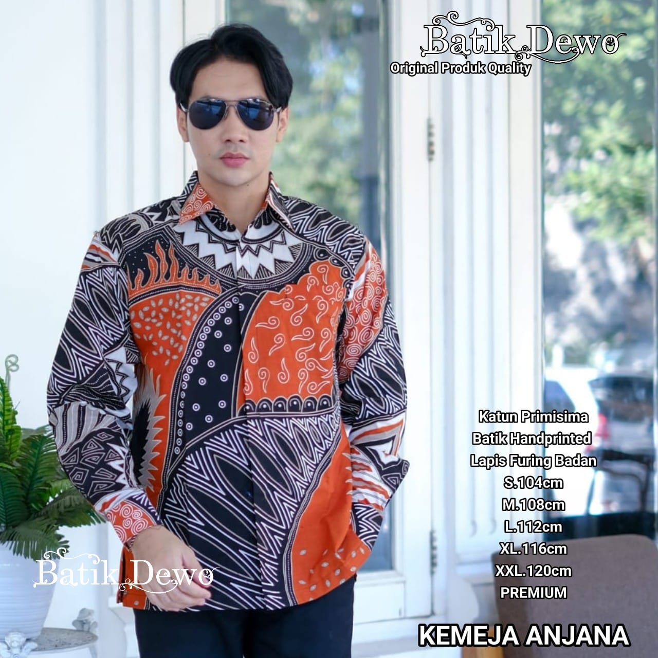 cover-ANJANA Kemeja Batik Pria Solo Lengan PANJANG Lapis Furing BY DEWO-1