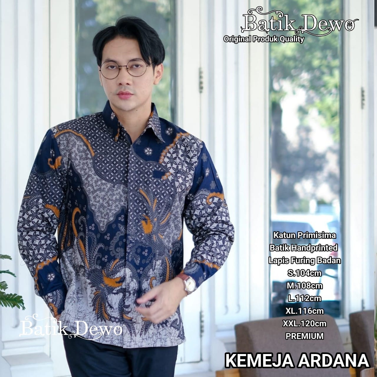 cover-ARDANA Kemeja Batik Pria Solo Lengan PANJANG Lapis Furing BY DEWO-1