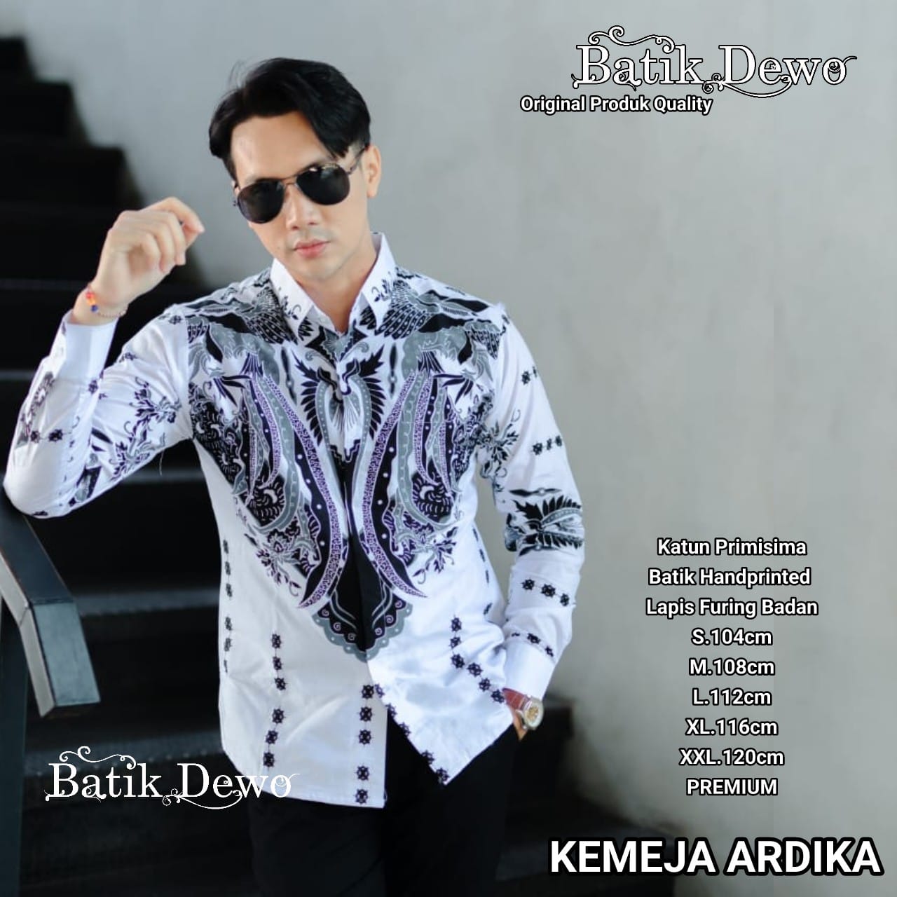 cover-ARDIKA Kemeja Batik Pria Solo Lengan PANJANG Lapis Furing BY DEWO-1