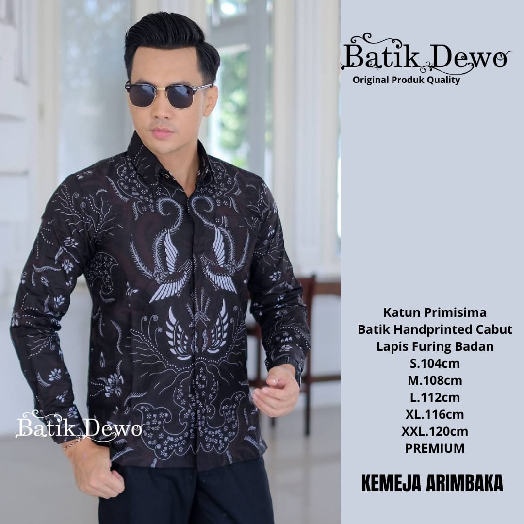 cover-ARIMBAKA Kemeja Batik Pria Solo Lengan PANJANG Lapis Furing BY DEWO-1