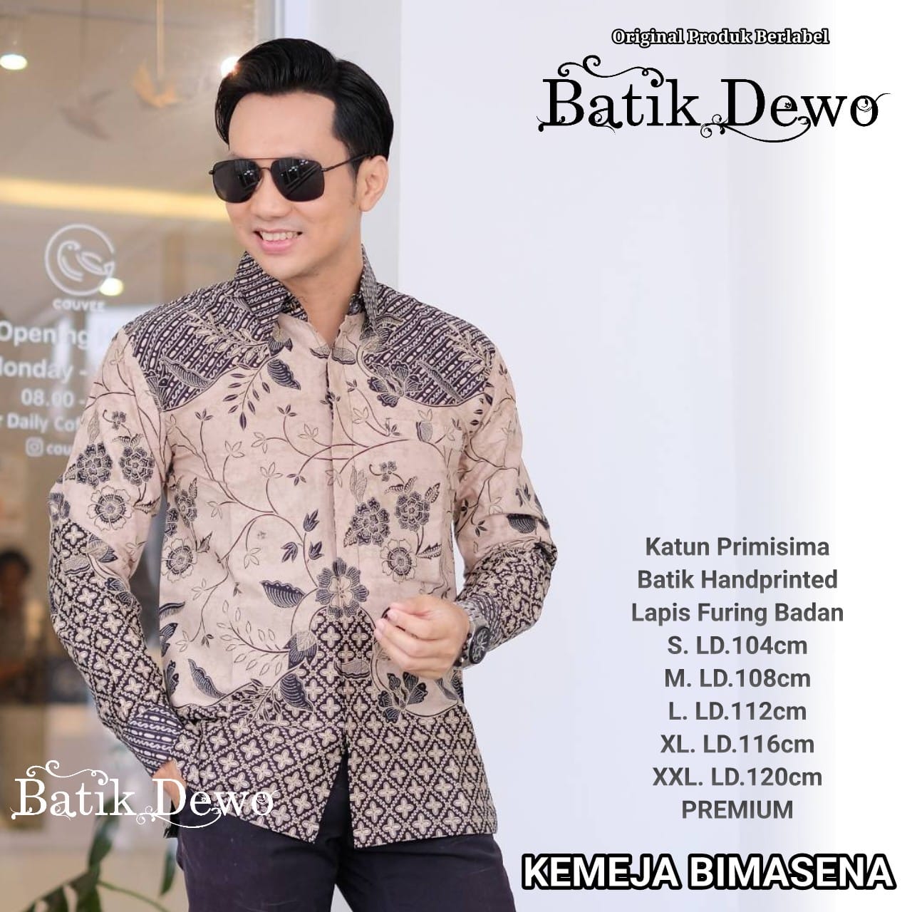 cover-BIMASENA Kemeja Batik Pria Solo Lengan PANJANG Lapis Furing BY DEWO-1