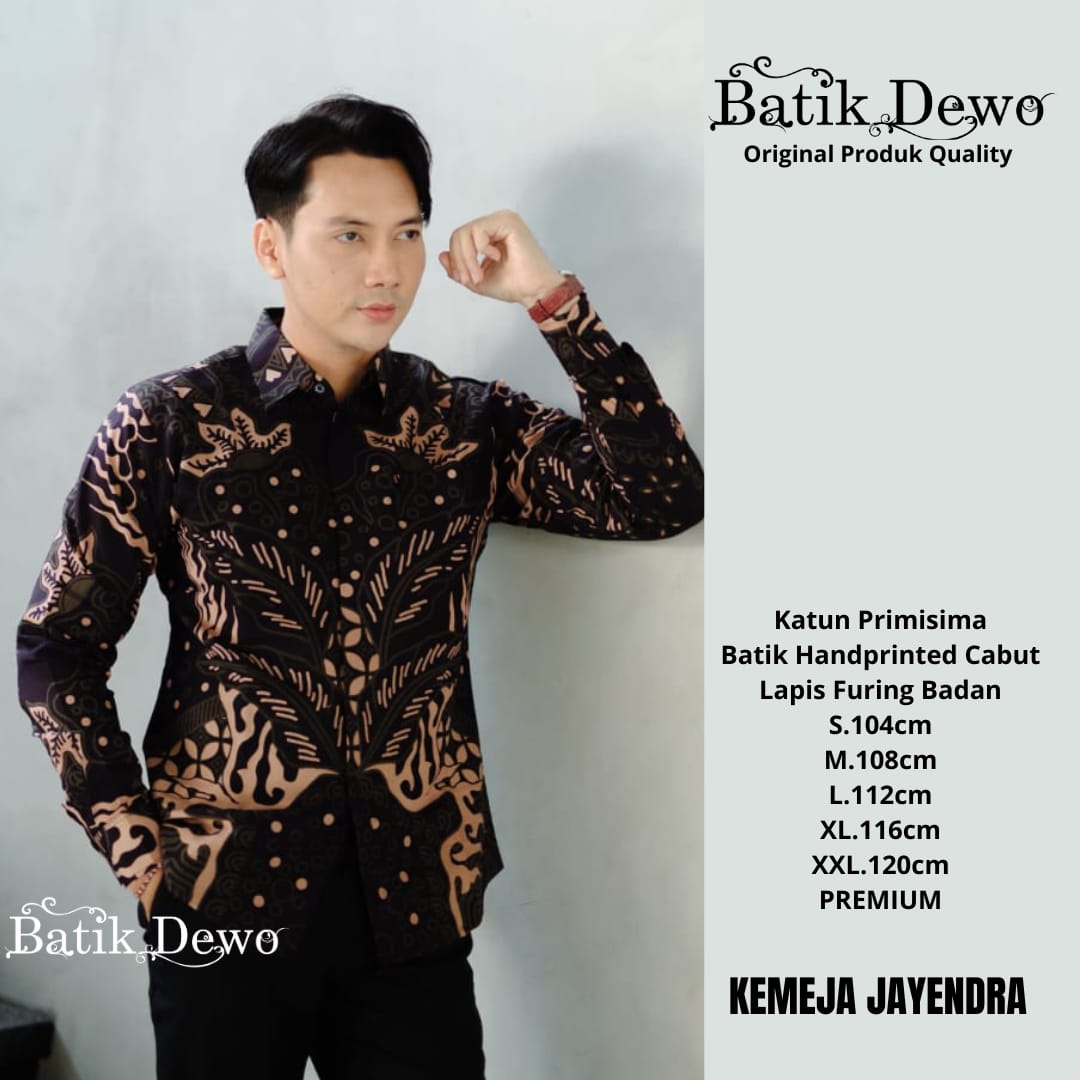 cover-JAYENDRA Kemeja Batik Pria Solo Lengan PANJANG Lapis Furing BY DEWO-1