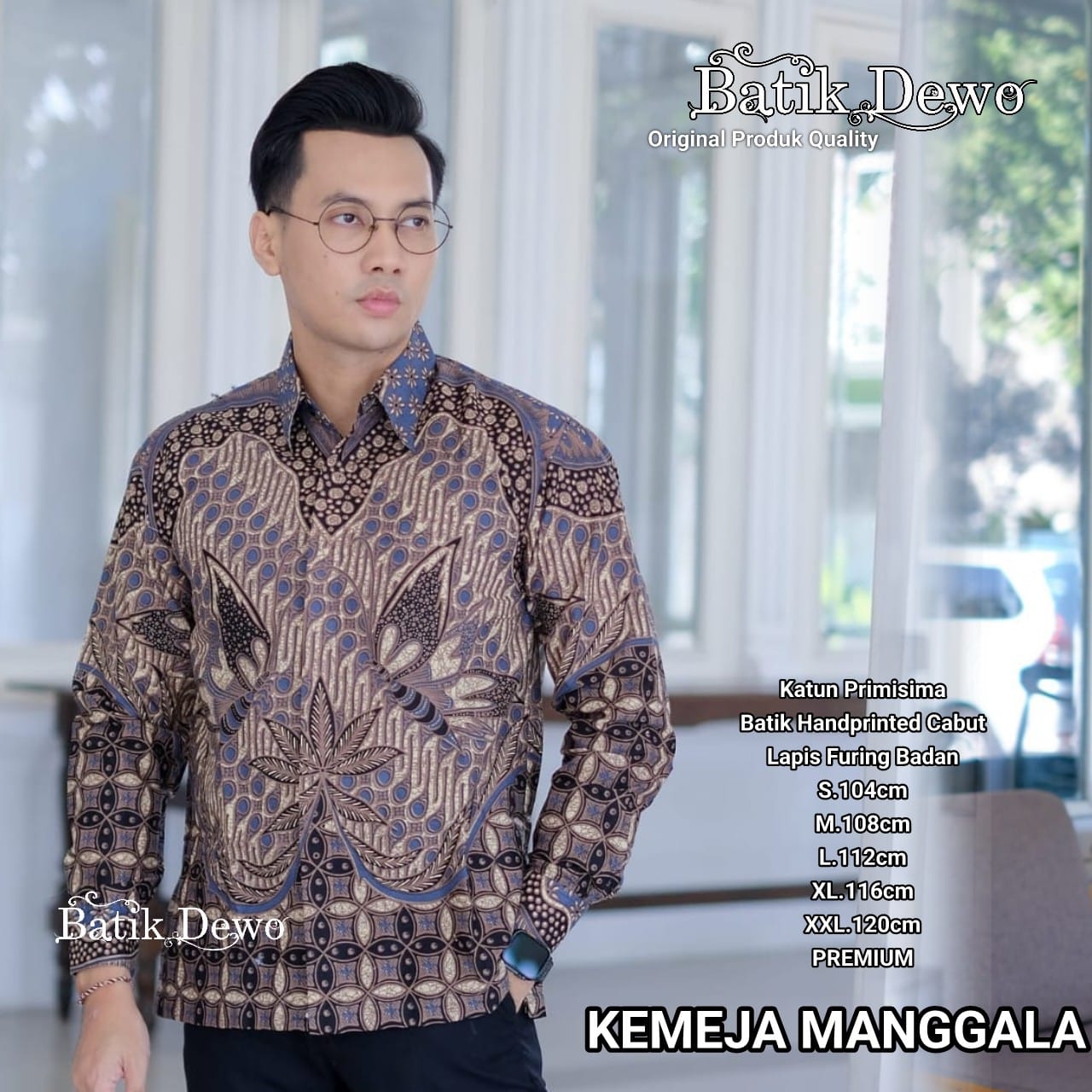 cover-MANGGALA Kemeja Batik Pria Solo Lengan PANJANG Lapis Furing BY DEWO-1