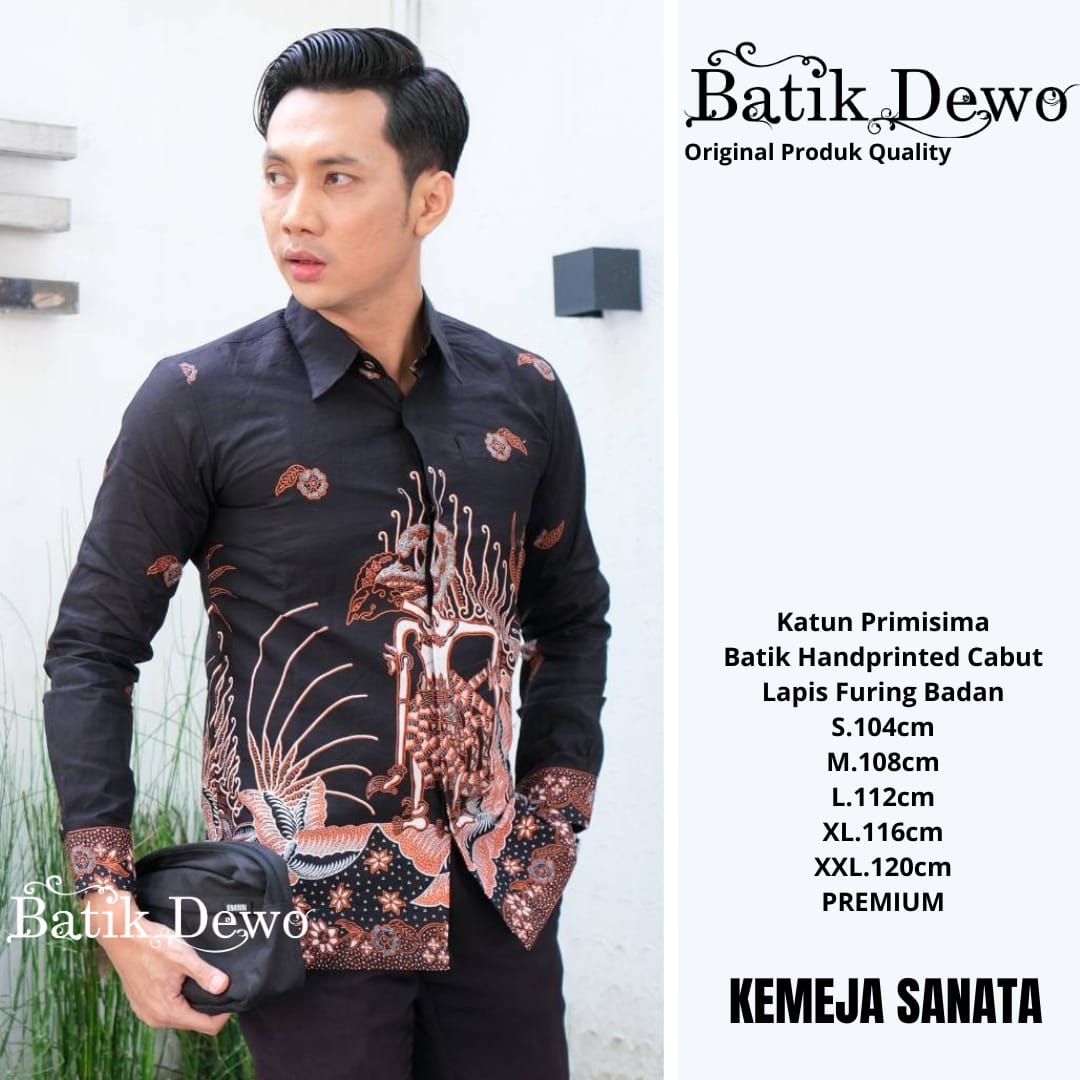 cover-SANATA Kemeja Batik Pria Solo Lengan PANJANG Lapis Furing BY DEWO-1