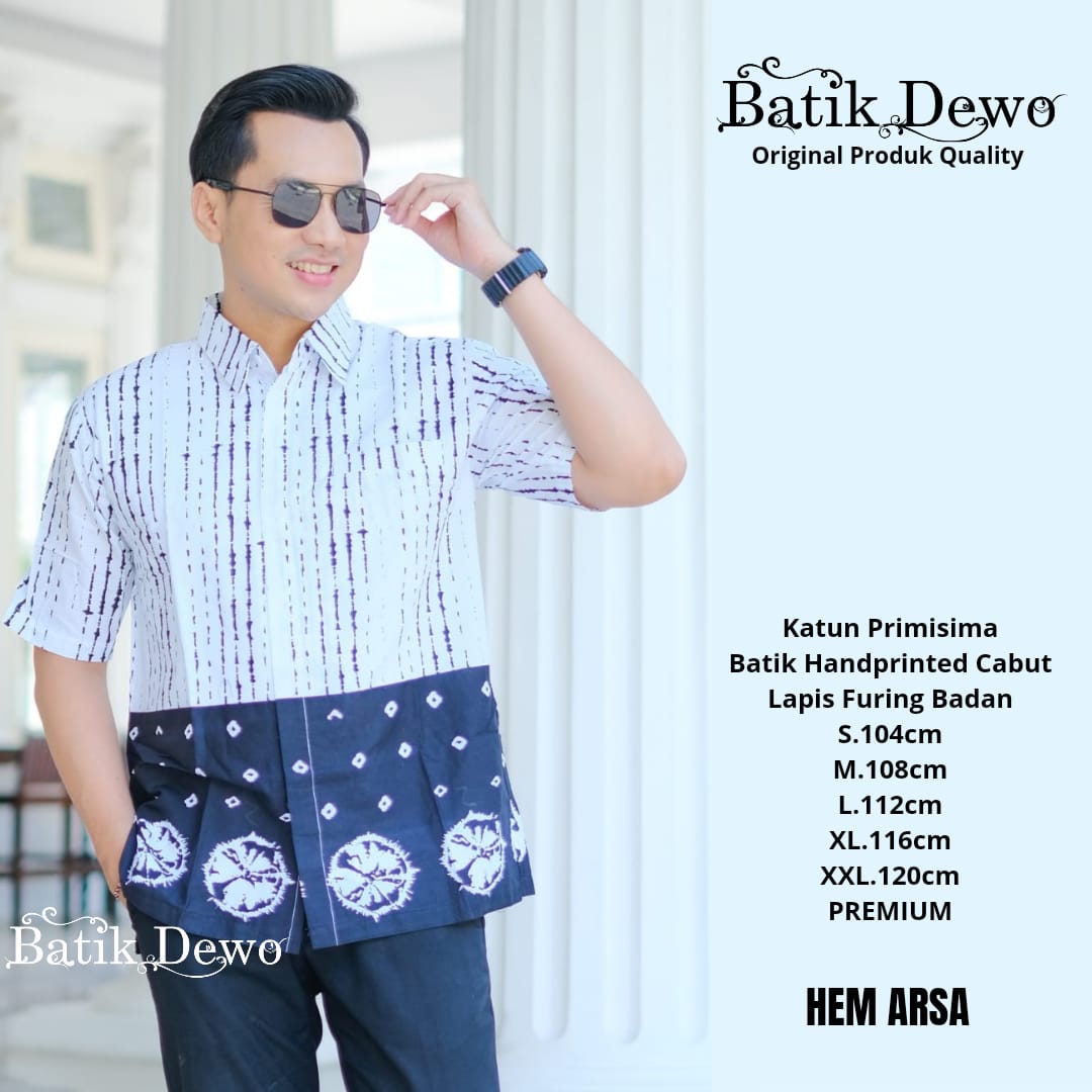 cover-ARSA Kemeja Batik Pria Solo Lengan PENDEK Lapis Furing BY DEWO-1