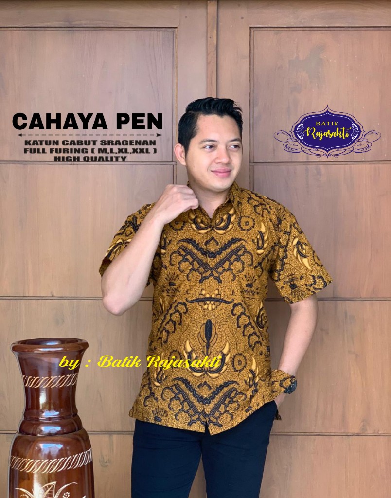 cover-CAHAYA PEN Kemeja Batik Pria Solo Lengan Pendek Lapis Furing BY RAJASAKTI-1