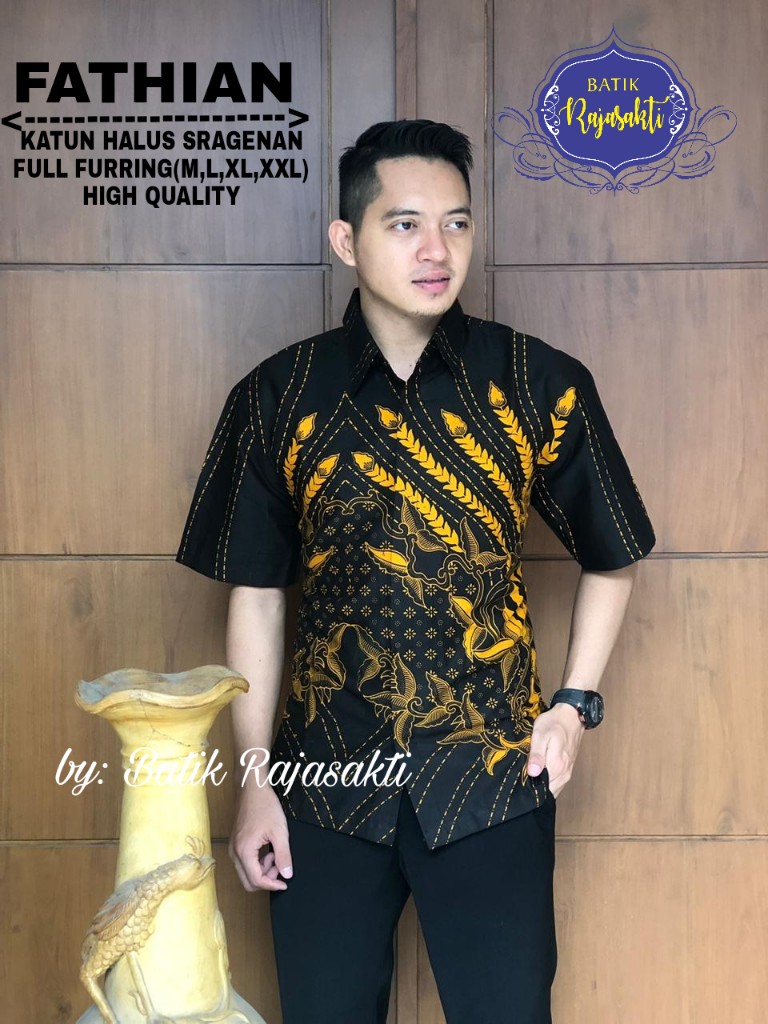 cover-FATHIAN Kemeja Batik Pria Solo Lengan Pendek Lapis Furing BY RAJASAKTI-1