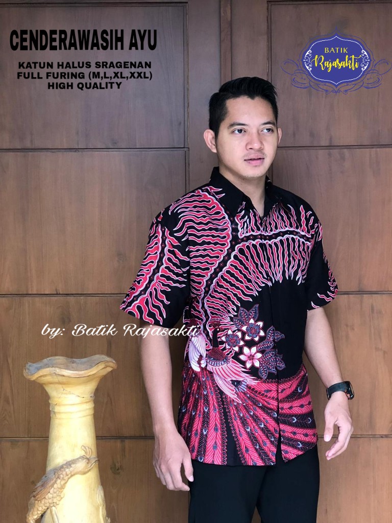 cover-CENDRAWASIH AYU Kemeja Batik Pria Solo Lengan Pendek Lapis Furing BY RAJASAKTI-1