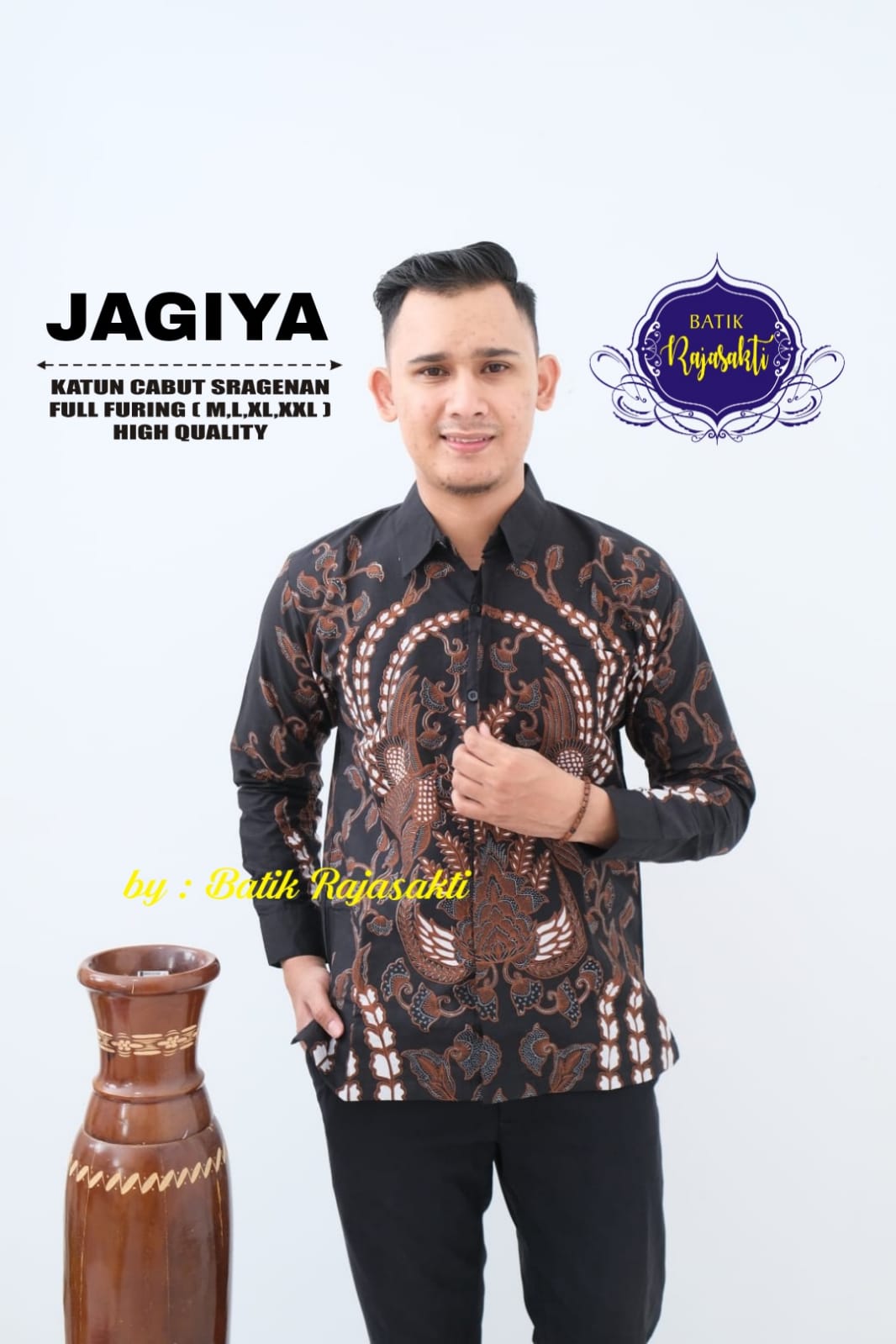 cover-JAGIYA Kemeja Batik Pria Solo Lengan Panjang Lapis Furing BY RAJASAKTI-1