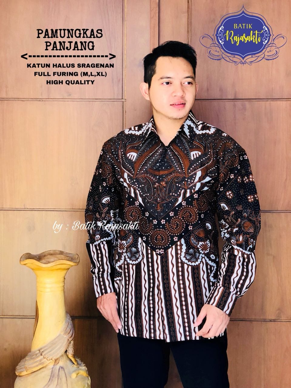 cover-PAMUNGKAS Kemeja Batik Pria Solo Lengan Panjang Lapis Furing BY RAJASAKTI-1