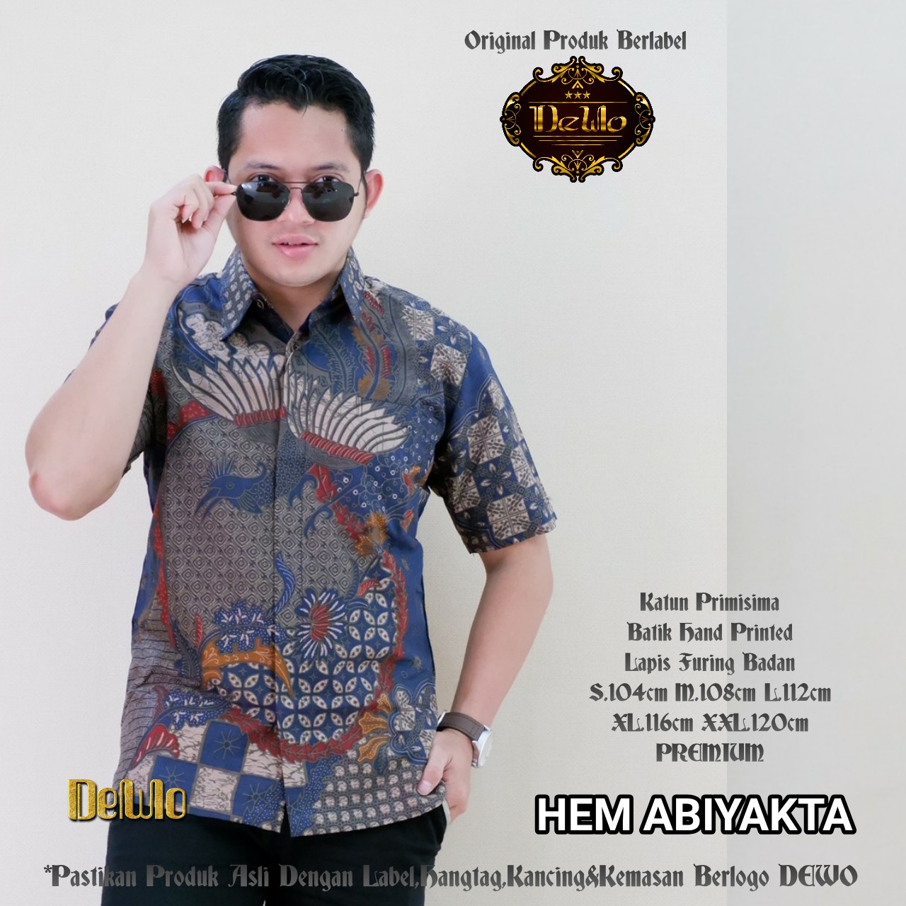 cover-ABIYAKTA Kemeja Batik Pria Solo Lengan Pendek Lapis Furing BY DEWO-1