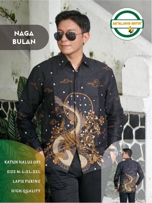 cover-NAGA BULAN Kemeja Batik Pria Solo Lengan Panjang Lapis Furing By Aljaya-1