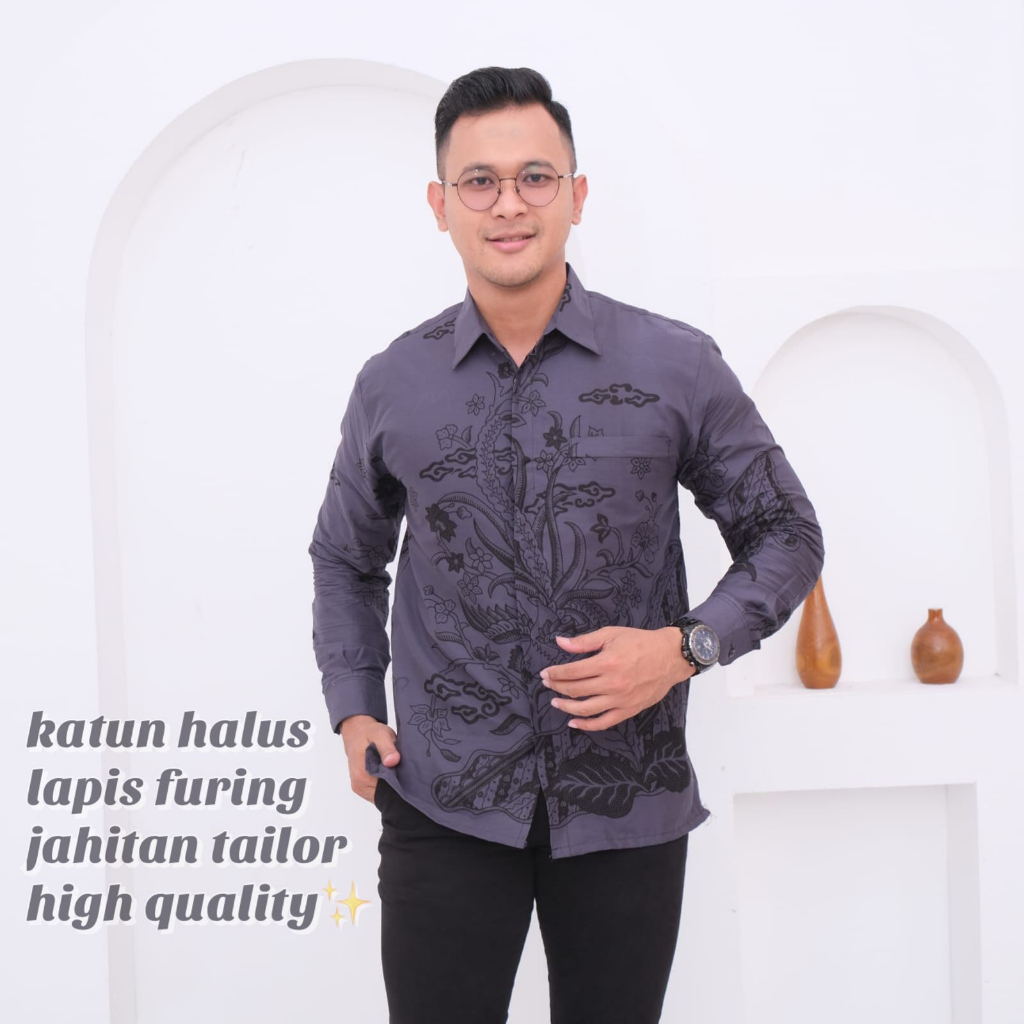 cover-BURUNG KHAYANGAN Kemeja Batik Pria Solo Lengan Panjang Lapis Furing By BATIKSOLOAMANAH-1