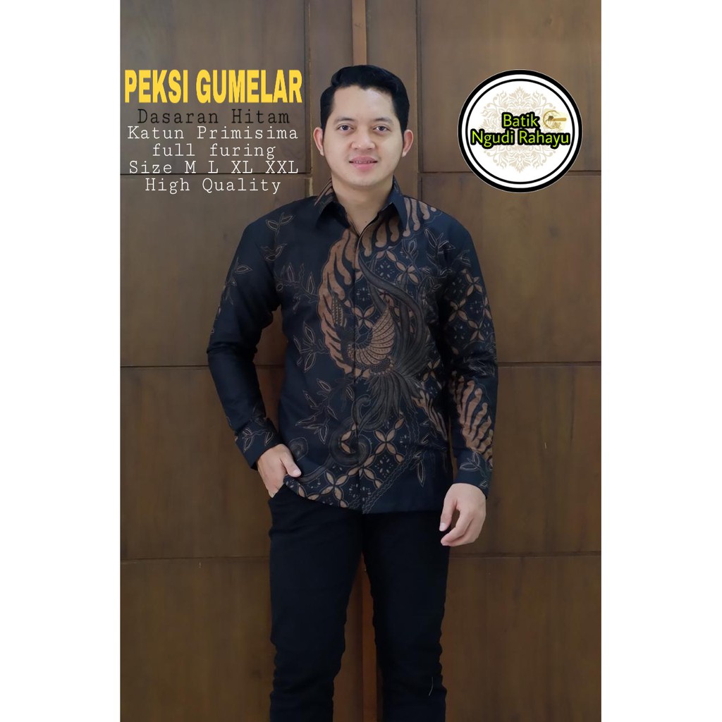 cover-PEKSI GUMELAR Kemeja Batik Pria Solo Lengan Panjang Lapis Furing By Ngudi Rahayu-1