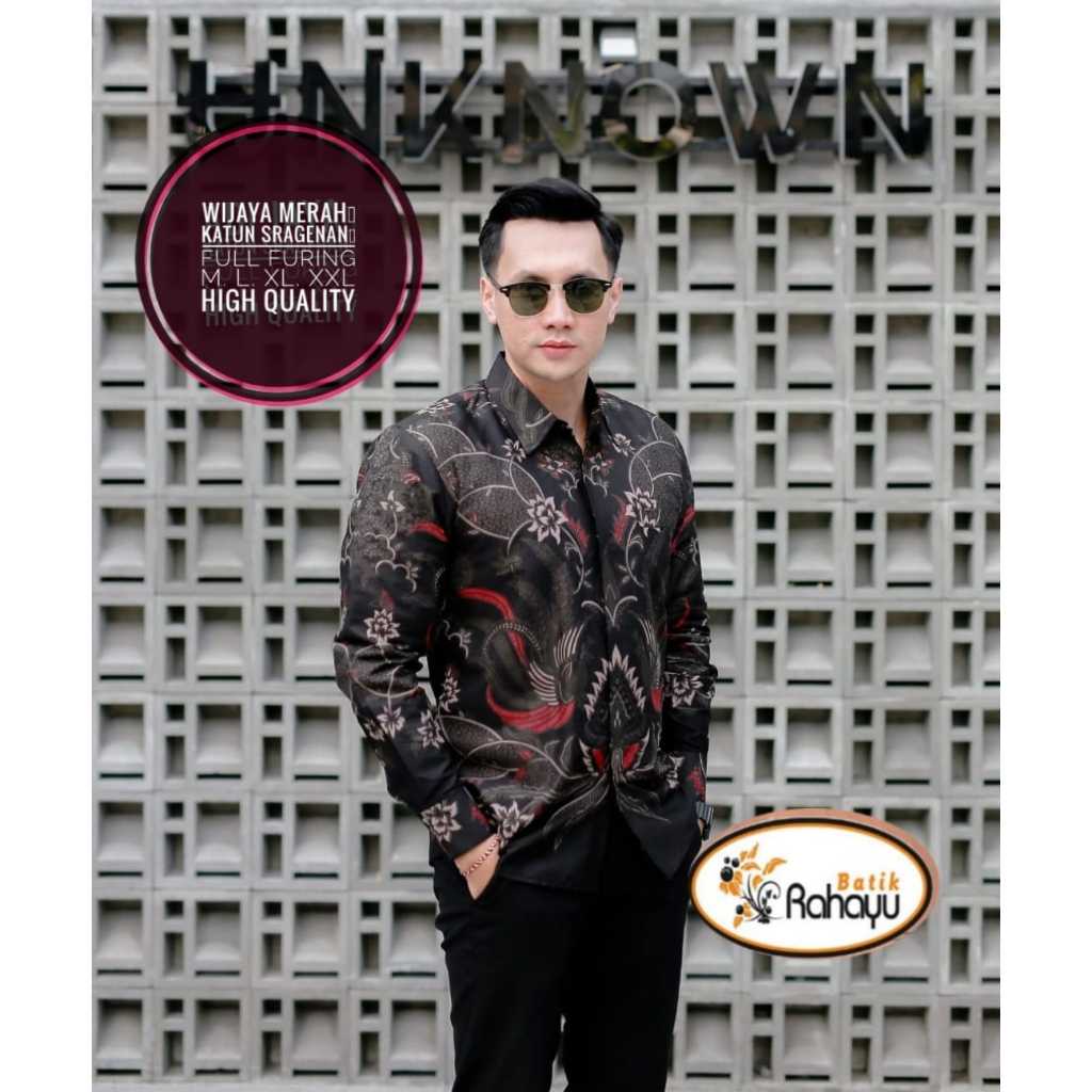 cover-WIJAYA MERAH Kemeja Batik Pria Solo Lengan Panjang Lapis Furing By Rahayu-1